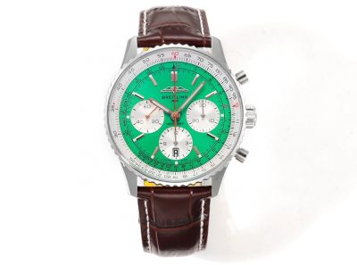 Breitling 43MM in Diameter Navitimer Series B01 Movement Light Green Watch